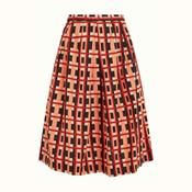 King Louie Women's Suzette Pleat Skirt Rapezzi in Black image