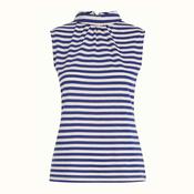 King Louie Women's Dita Top Chopito Stripe in Deep Blue image