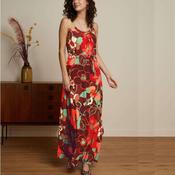 King Louie Women's Allison Maxi Dress La Monia in Pecan Brown image