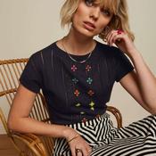 King Louie Women's Boatneck Top Orchid in Black image