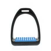 Celtic Equine Breeze Up Reflex Stirrup Black with Light Blue Tread image