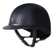 Charles Owen Ayr8 Leather Look Plus Riding Helmet in Navy image