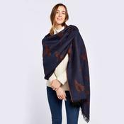 Dubarry Women's Birchdale Pheasant Wool Scarf in Midnight image