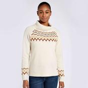 Dubarry Women's Riverstown Fair Isle Jumper in Chalk image