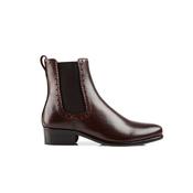 Fairfax &amp; Favor Brogued Chelsea Leather Ankle Boot in Mahogany image