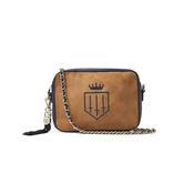 Fairfax &amp; Favor Finsbury Crossbody Suede Handbag in Tan &amp; Navy image