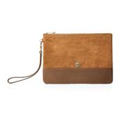 Fairfax &amp; Favor Highbury Leather &amp; Suede Clutch in Tan image