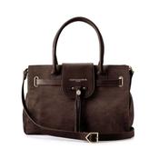 Fairfax &amp; Favor Windsor Suede Handbag in Chocolate image