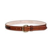 Mackenzie &amp; George Women's Drayton Leather Belt in Chestnut with Feather image