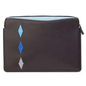 Pampeano Folio Leather Laptop Case in Brown with Blues Stitching image