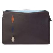 Pampeano Folio Leather Laptop Case in Brown with Orange Stitching image