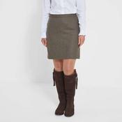 Schoffel Women's Beauly Herringbone Tweed Skirt in Loden Green image