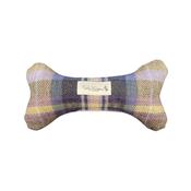 Teddy Maximus Cambridge Dog Bone Toy in Purple Plaid image