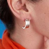 Vanessa Ree Concentric Circles Earrings in Silver image