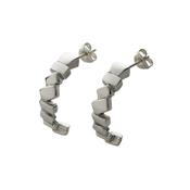 Vanessa Ree Stacked Squares Earrings in Silver image