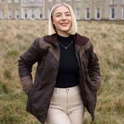 Welligogs Women's Burghley Wax Jacket in Herringbone image