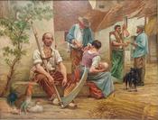 Antique Oil on Board image