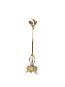 Antique Heavy 19C Gilded Brass Telescopic Standard Lamp image