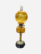 Antique Victorian Amber Oil Lamp image
