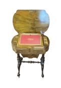 Antique Early Victorian Inlaid Burr Walnut Work Box / Ladies Desk image