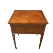 Antique Late Victorian Inlaid Satinwood Rise &amp; Fall Drinks Cabinet image