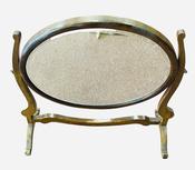 Antique Edwardian Mahogany Crutch Mirror image