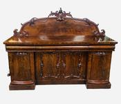 Antique Early Victorian Sideboard with Carved Gallery image