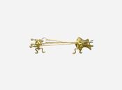 Antique Edwardian Brass Dogs and Irons image