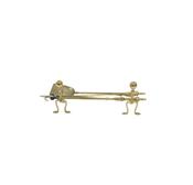 Antique Victorian Brass Dogs and Irons image