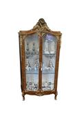 Antique French Vitrine 2 Door Cabinet Ormolu Mounted image