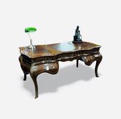 Antique Style French Bombay Leather Top Desk image