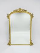 Large 19th Century Gilt Overmantle Mirror image