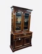 Antique Victorian Mahogany 2 Door Sectaire Cabinet image