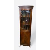 Antique Style Slimline Mahogany Bookcase image