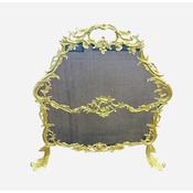 Antique 19C Brass Fire Screen image