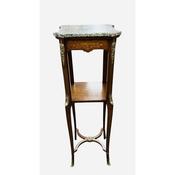 Antique 19C Kingwood Inlaid Ormolu Mount 2 Tier Jardinier Stand