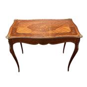 Antique Style French Ormolu Mounted Inlaid Library Table image