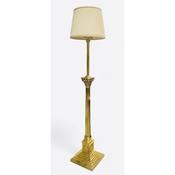 Antique Style Heavy Brass Telescopic Standard Lamp image