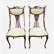 Antique Edw Inlaid Mahogany Chairs image