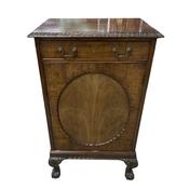 Antique Edw Mahogany Single Door 1 Drawer Side Cabinet image