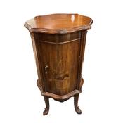 Antique Style Walnut Inlaid Cylinder Cabinet image