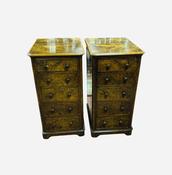 Antique Victorian 5 Drawer Bedside Cabinets image