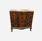 Antique Edwardian Style Mahogany Serpentine Chest Of Drawers image