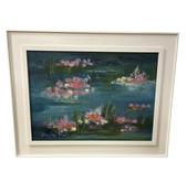Oil On Board Wild Garden Summer Bloom By Fiona Marron image