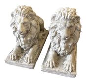 Pair Of Garden Concrete Lions image