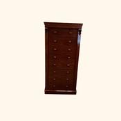 Antique Victorian Mahogany Wellington Chest Of Drawers image