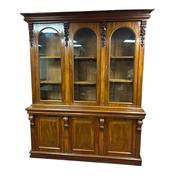 Antique Early Victorian Mahogany 3 Door Bookcase image