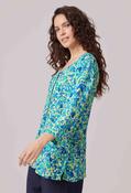 Connie Tunic Scattered Blossom in Blue