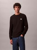 Calvin Klein Long Sleeve Waffle T-Shirt in Black image