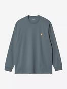 Carhartt WIP L/S Chase T-Shirt in Petrol Blue